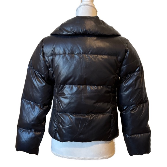 Banana Republic Down Feather Puffer Crop Jacket Black Women’s Medium - Picture 5 of 12